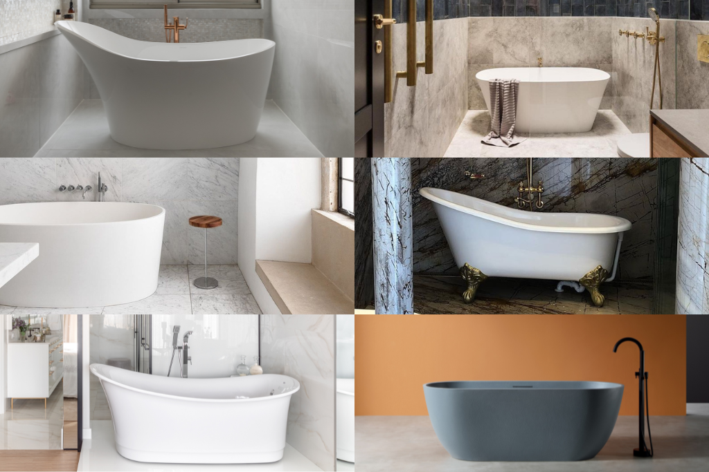 Alguns modelos das Banheiras Freestanding Doka
